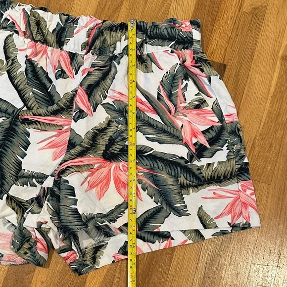 *last chance* LOFT | High Waist Tropical Print Shorts - Pink and Green - Picture 12 of 14